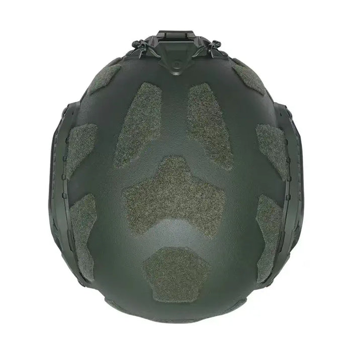 Ballistic green tactical helmet