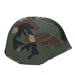 Woodland camouflage helmet cover