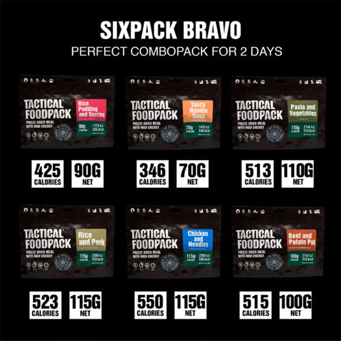 Combat ration pack Bravo 6 meals