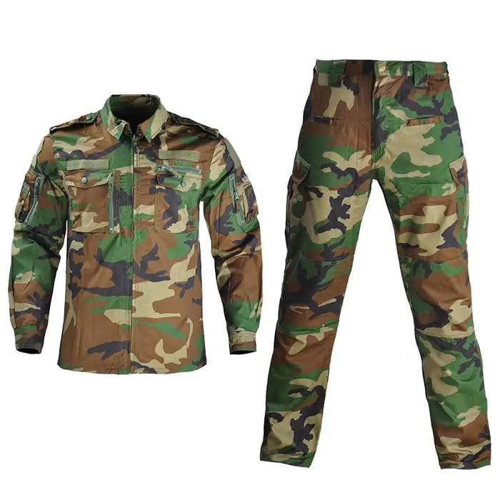 Military combat gear in Jungle camouflage