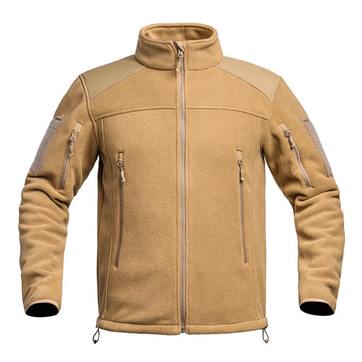 Fighter tan military fleece jacket