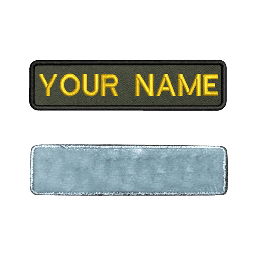 Military Yellow Iron-on Name Stripe