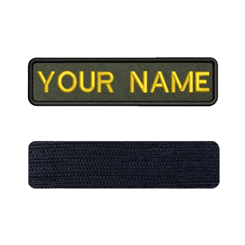 Yellow Velcro Military Name Band