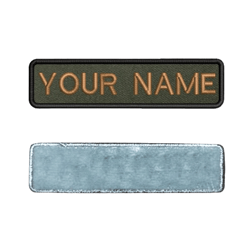 Iron-on Military Brown Name Stripe