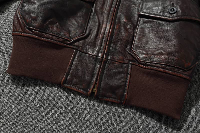 Brown bomber jacket (leather)