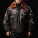 Men's leather bomber jacket