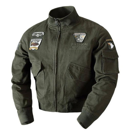 American Army Green Military Bomber