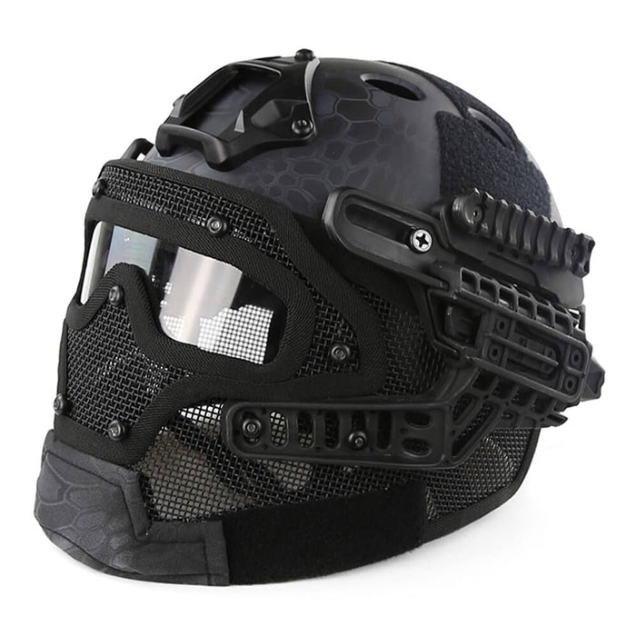 Custom Python Black Airsoft Helmet