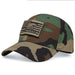 American military jungle cap with brown flag patch