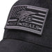 American military python cap with black flag patch