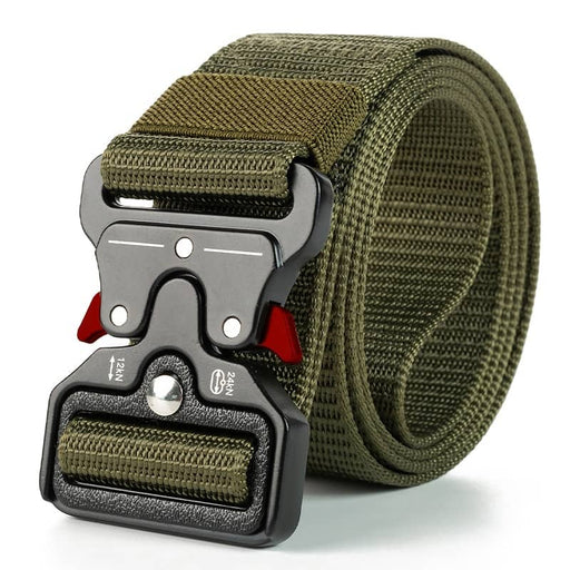 Green tactical military belt