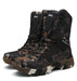 Pair of military camouflage shoes