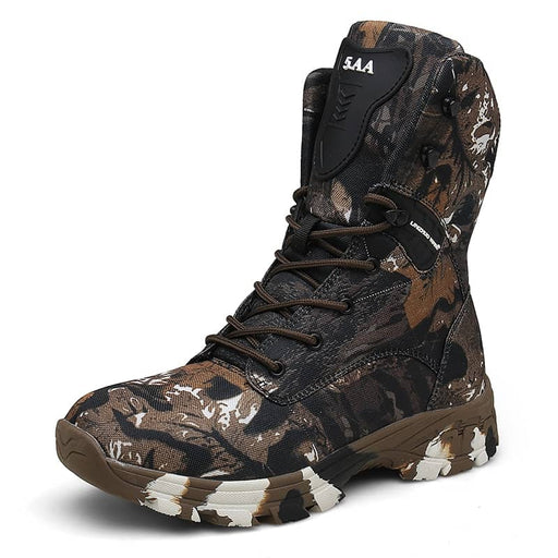 Military camouflage shoes front view