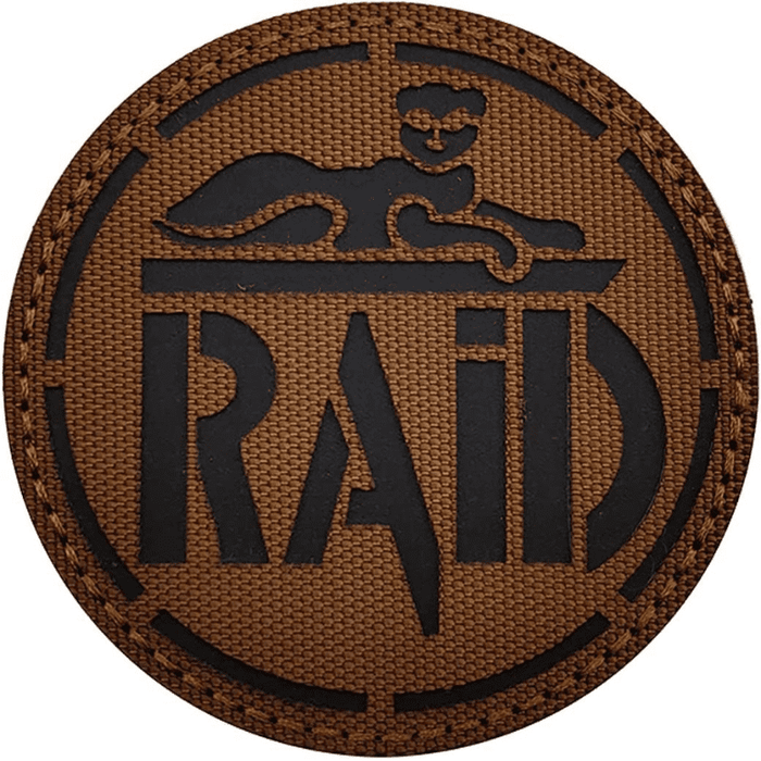 RAID badge Brown PVC