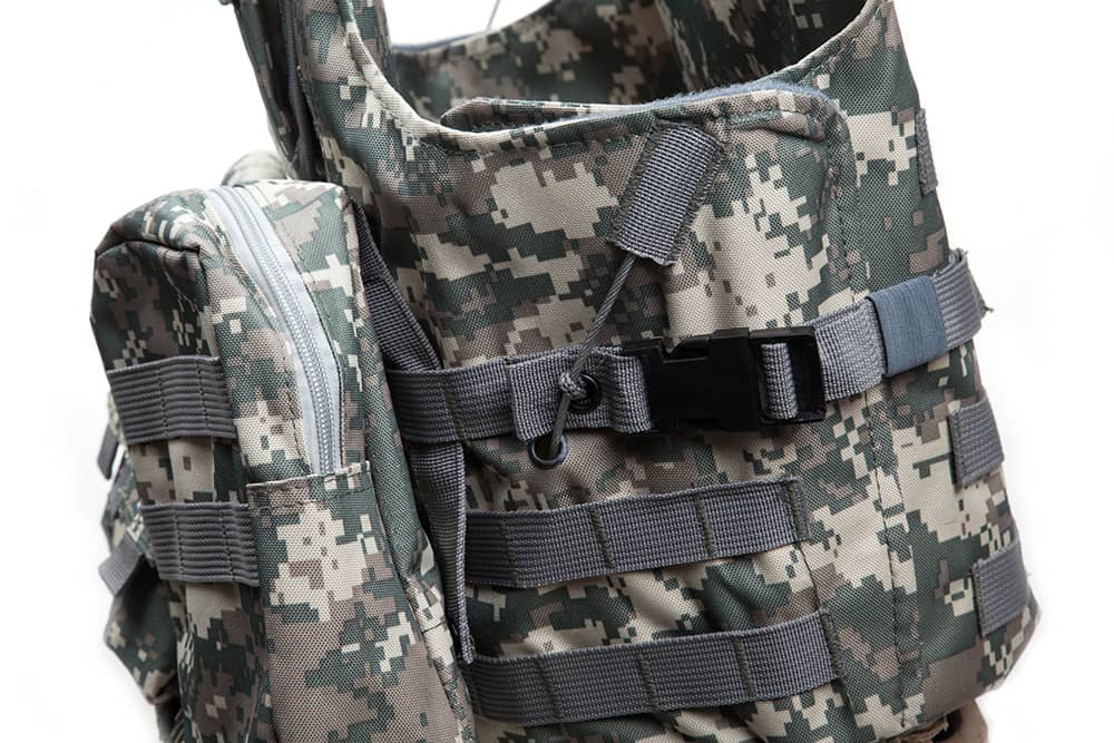 Military tactical vest molle system