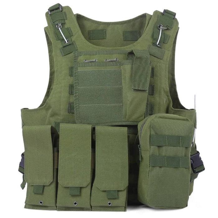 Green tactical military vest