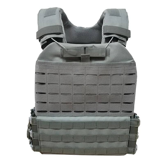 Grey MOLLE tactical vest