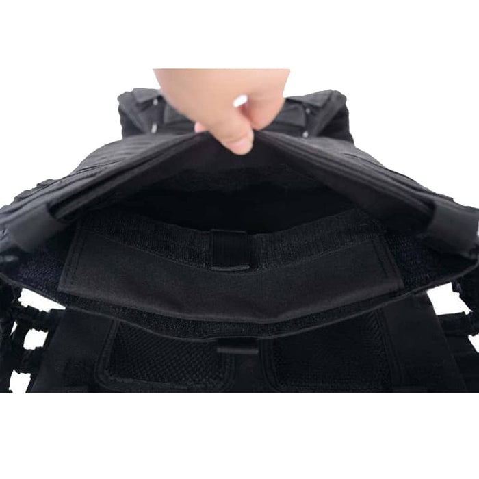 Tactical MOLLE vest with ceramic plate pocket