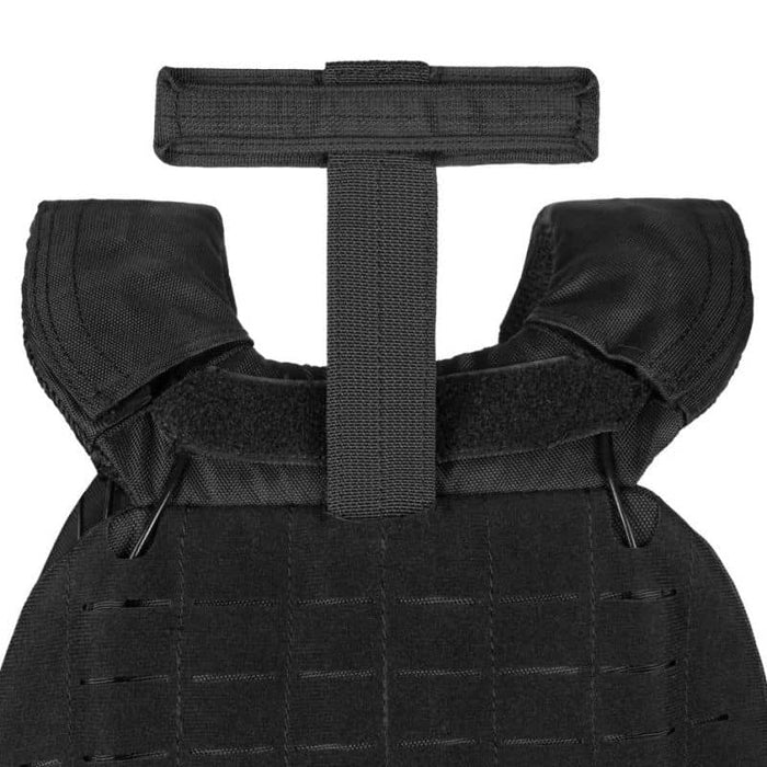 Black tactical vest with release system