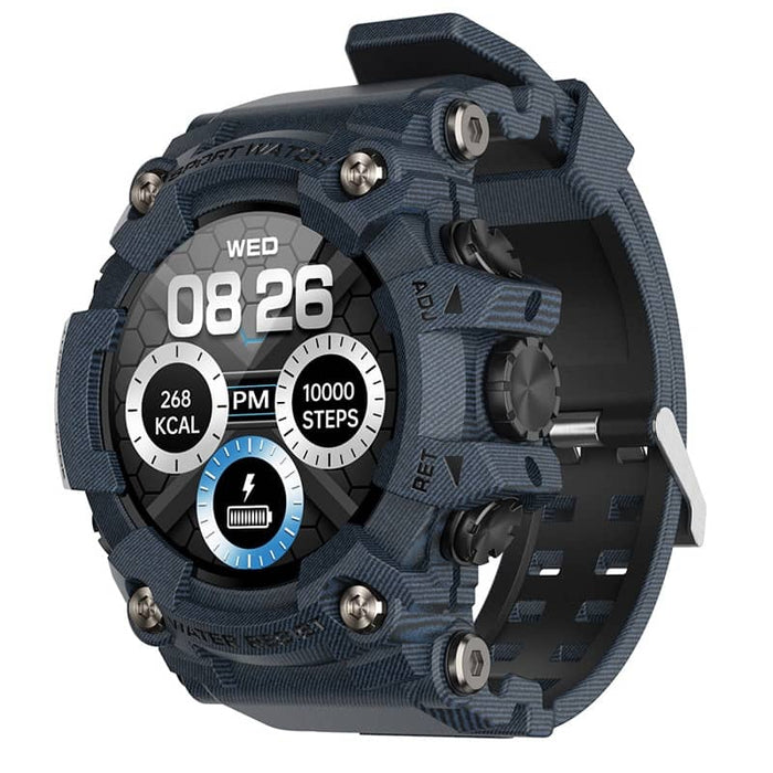 Military blue carbon Connected Watch