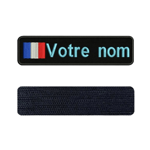 Personalized light blue velcro military patch