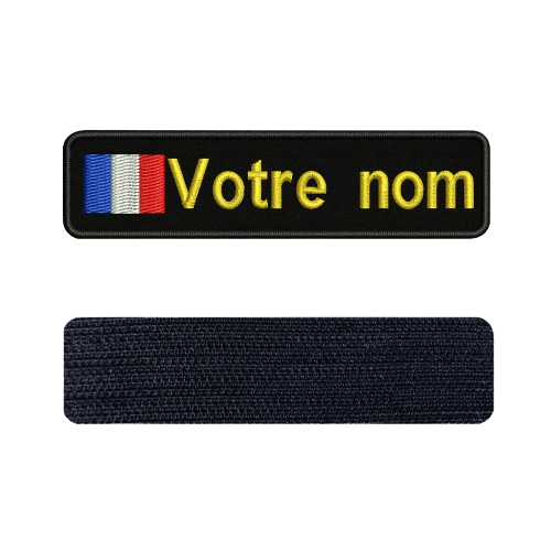 Yellow velcro personalized military patch