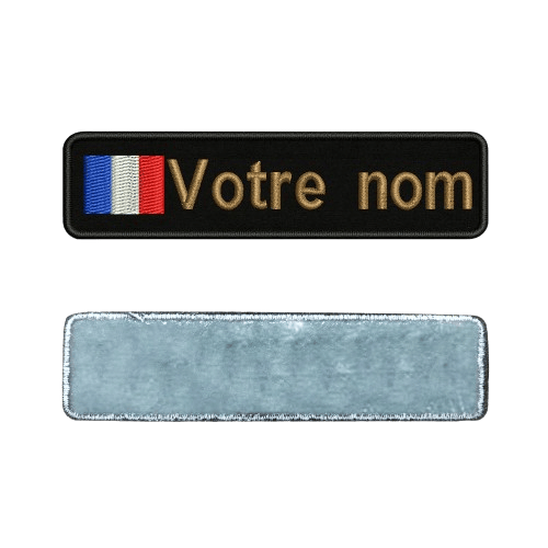 Personalized military patch marrone iron-on