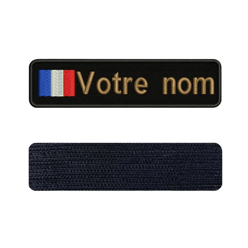 Personalized brown velcro military patch