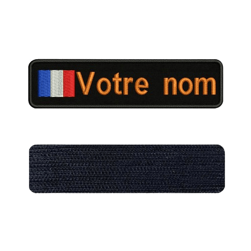 Orange velcro personalized military patch