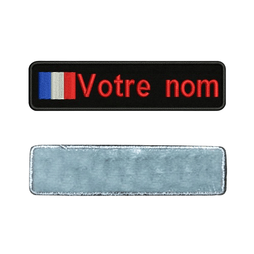 Red iron-on military patch