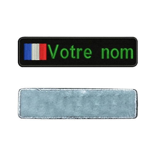 Iron-on green personalized military patch