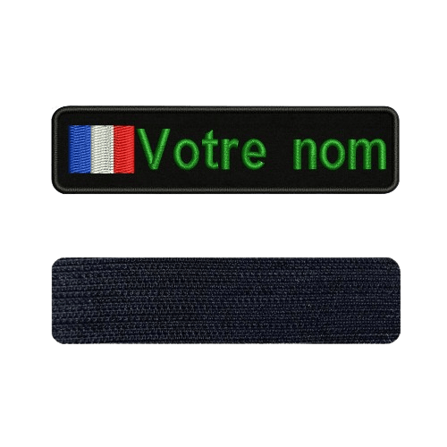 Green velcro personalized military patch