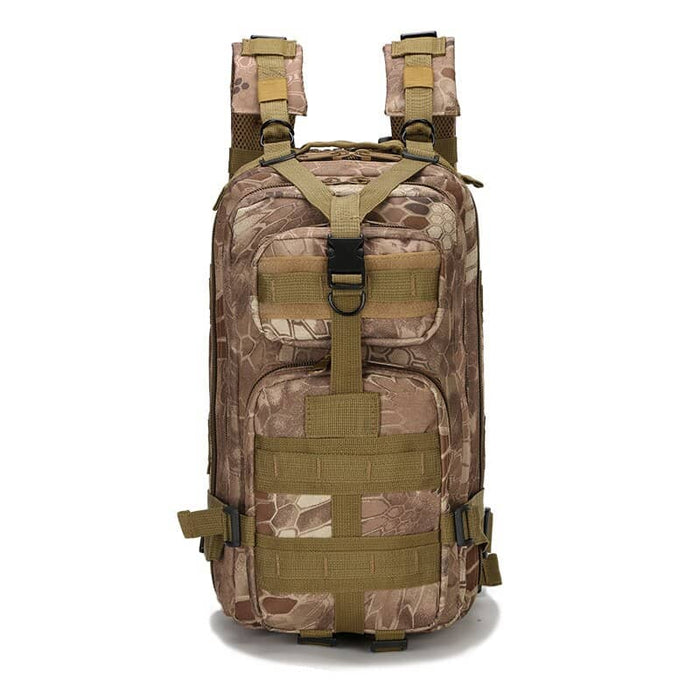 Military Backpack 30L front view with MOLLE system