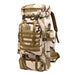 80L desert tri-color military backpack