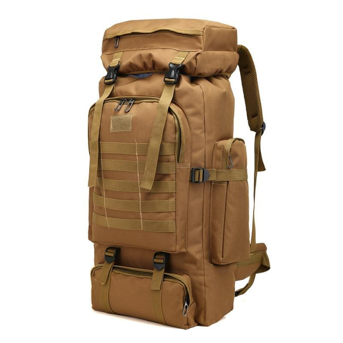 80L khaki military backpack