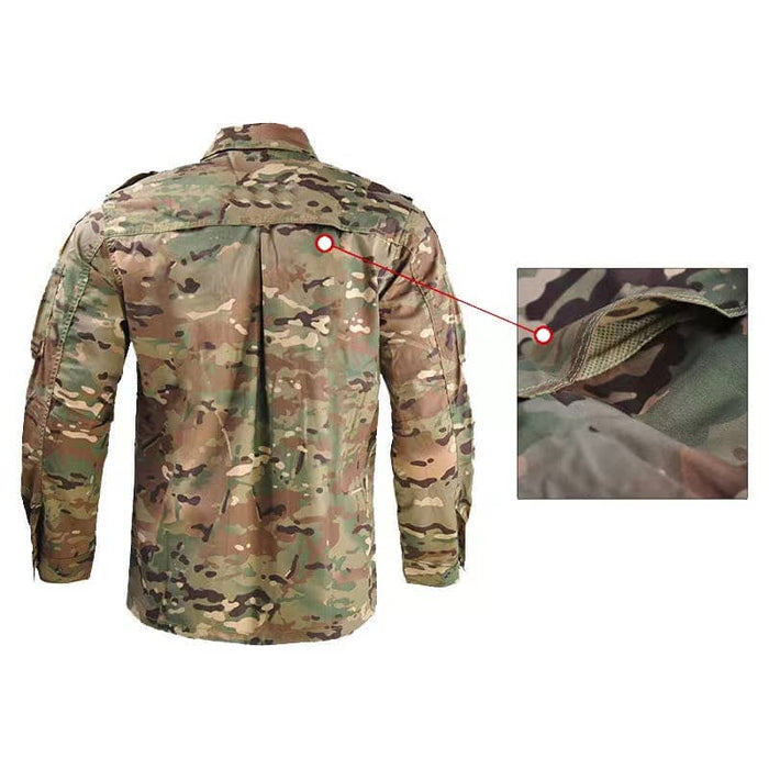 French Army uniform camouflage cp back view