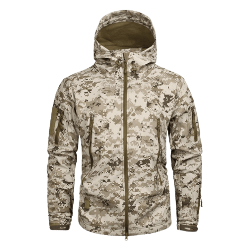 Military jacket with digital desert camouflage
