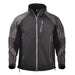 Men's black military-style jacket with zipper