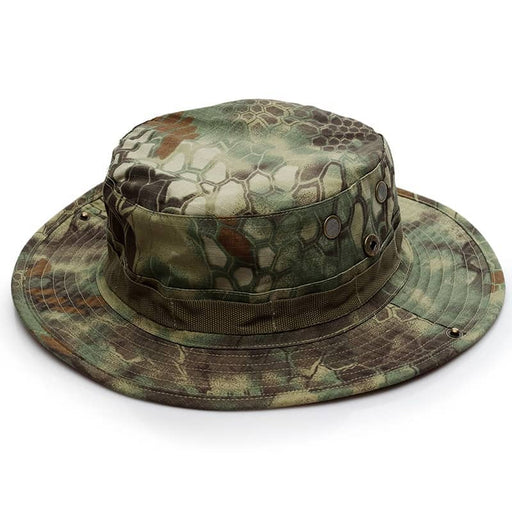 Sombrero militar de pitón verde