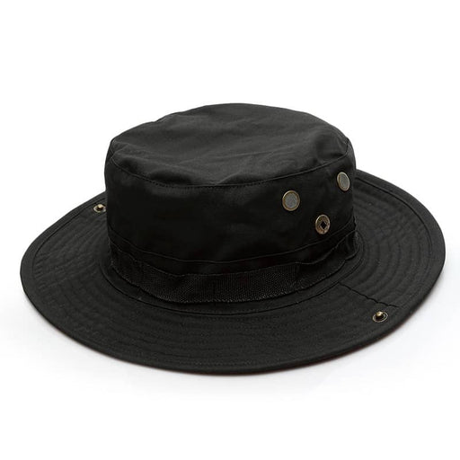Sombrero negro de arbusto del ejército