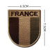 Dimensiones del escudo militar francés
