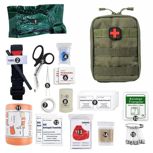 Kit di pronto soccorso IFAK verde militare