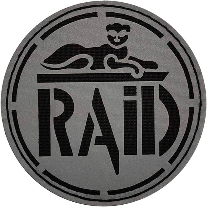 Distintivo in PVC grigio RAID